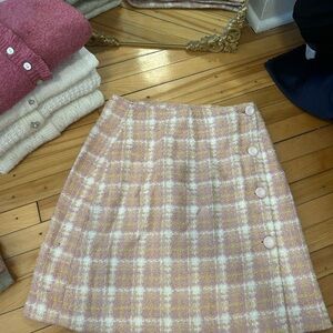Pink Plaid A-Line Mini Skirt - Brand